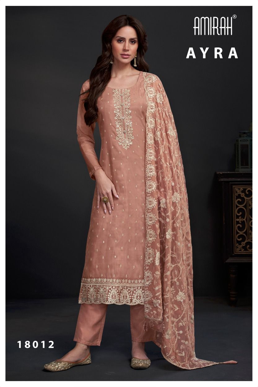 Ayra By Amirah Organza With Embroidery Designer Salwar Suits Wholesale Price In Surat